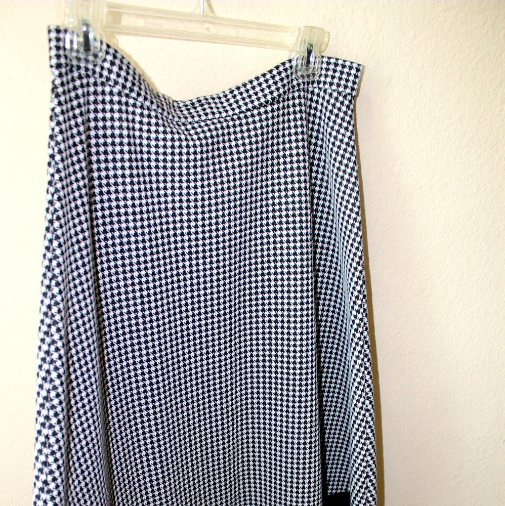 Black and white checkered skirt